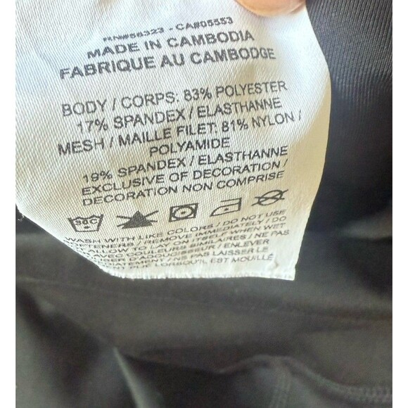 Nike One Crop Mesh Pant Mid Rise Snug Fit Women's M CJ1816 Tight Black Purple - Picture 7 of 9